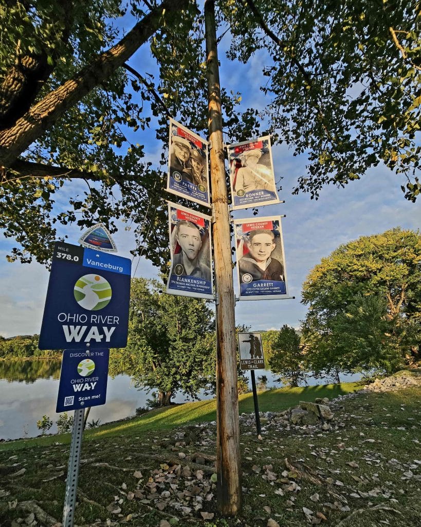 Ohio Riverway & Lewis & Clark Trail Markers- Small Town Vanceburg, KY